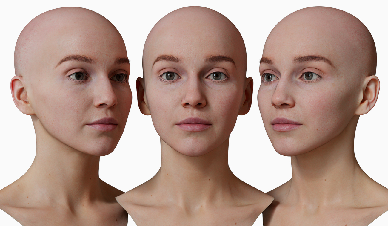 Male 3d head scan download